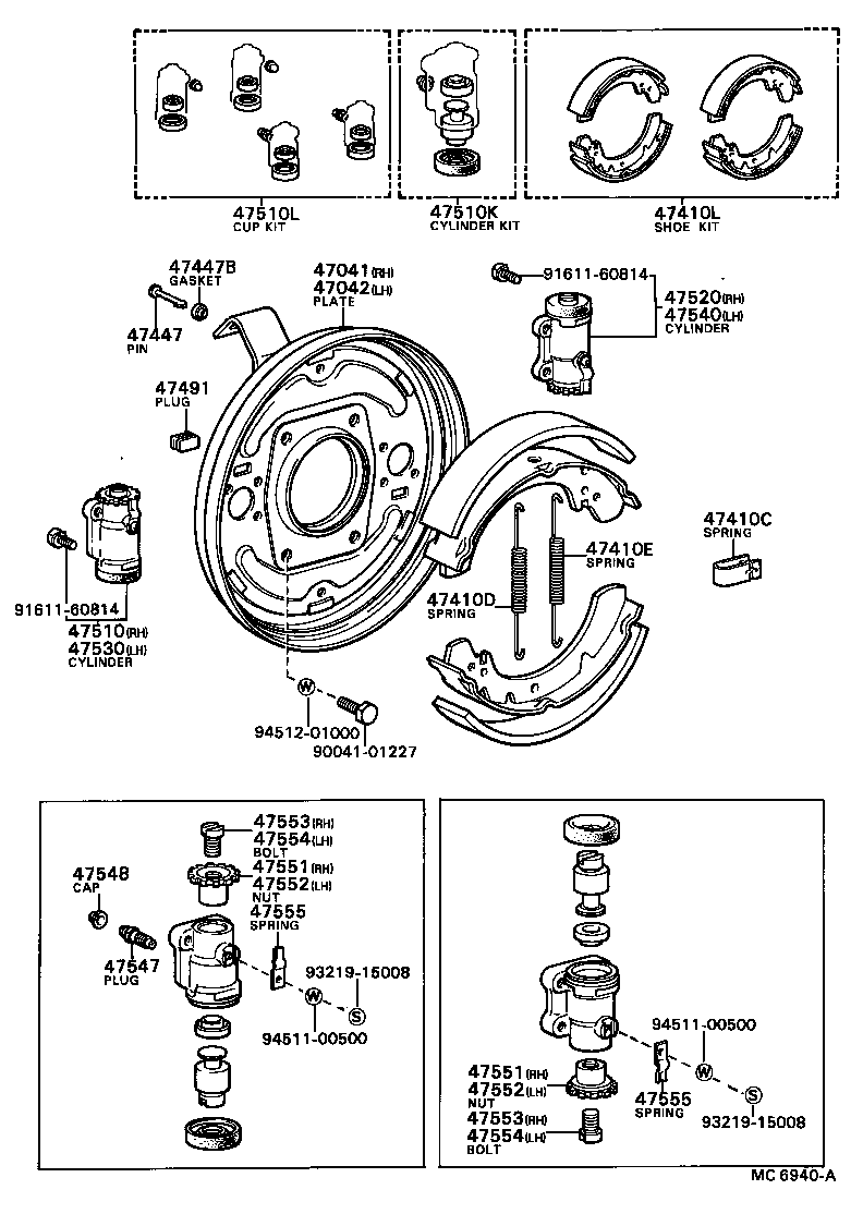 04473-87602 CYLINDER KIT, FRONT WHEEL product image