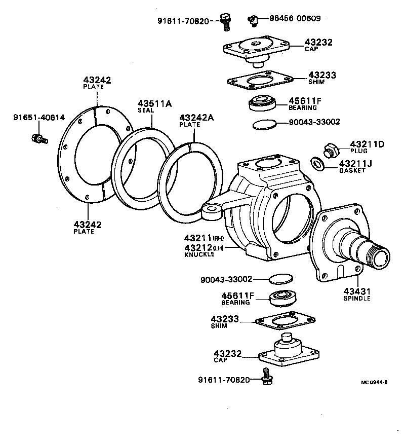 43401-87601 SPINDLE, STEERING KNUCKLE product image