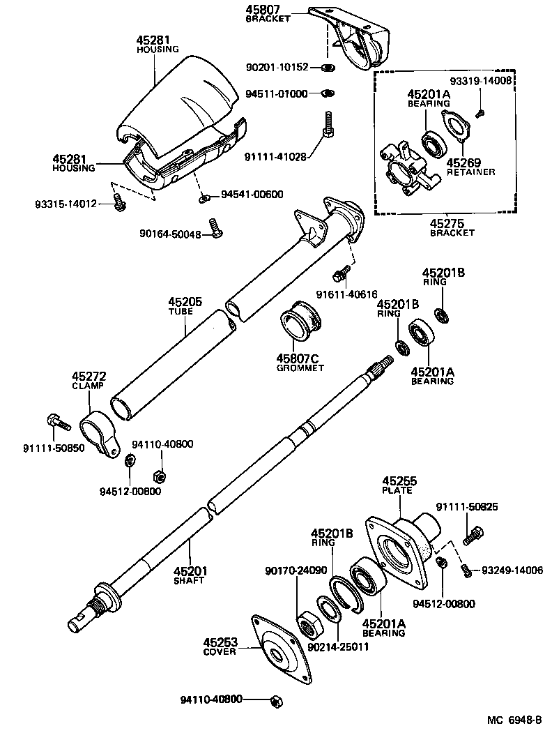 55603-95210 BRACKET SUB-ASSY, STEERING COLUMN UPPER SUPPORT product image
