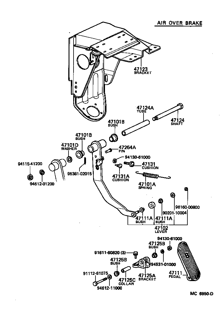 31324-55041 SHAFT, BRAKE PEDAL product image