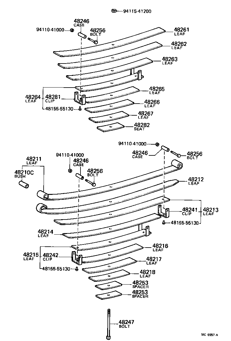 42152-55040 SEAT SUB-ASSY, SPRING U BOLT, RH product image