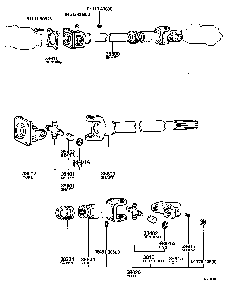 38600-96306 SHAFT ASSY, OIL PUMP DRIVE product image