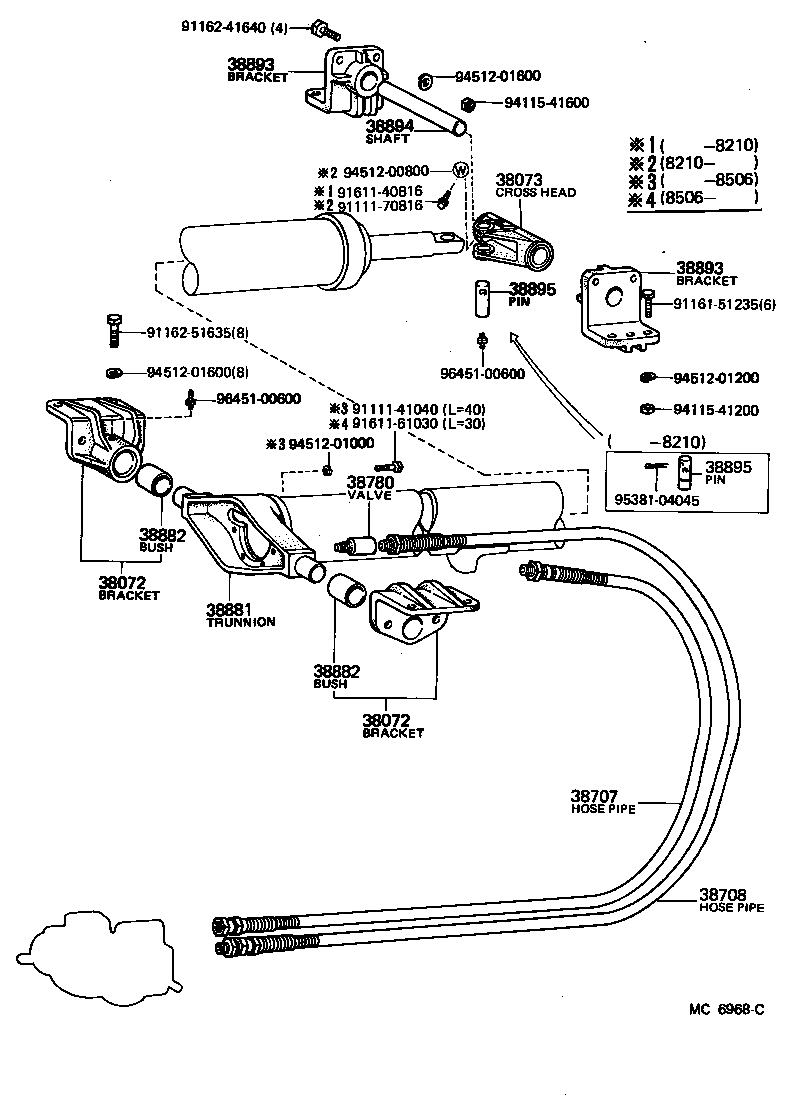 38072-96305 BRACKET SUB-ASSY, TRUNNION product image