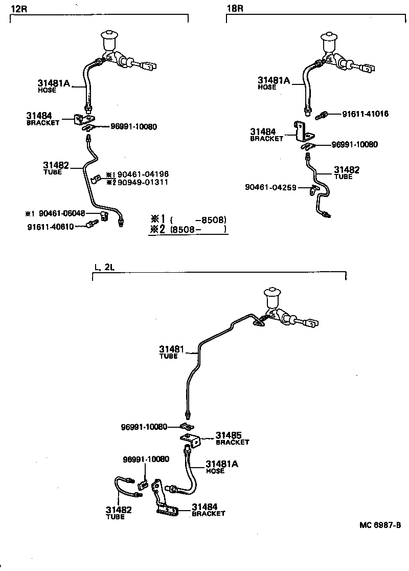 31482-35190 TUBE, CLUTCH RELEASE CYLINDER TO FLEXIBLE HOSE product image