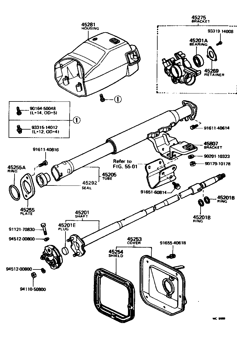 45082-20010 BRACKET SUB-ASSY, STEERING COLUMN UPPER SUPPORT product image