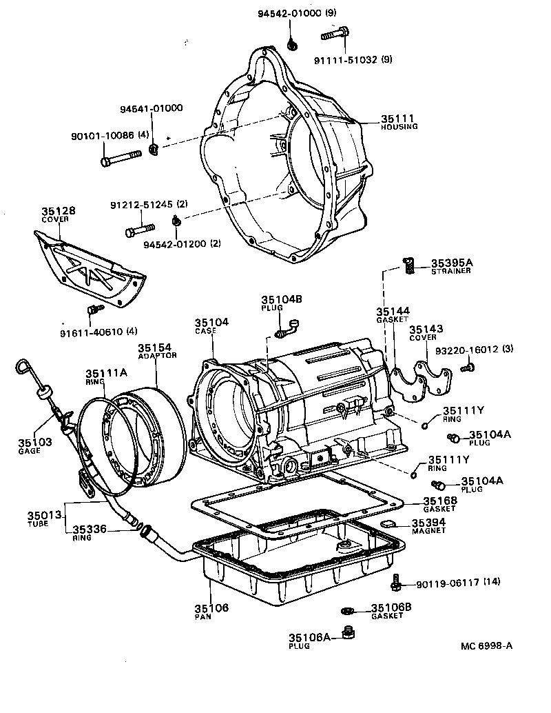 35013-40021 TUBE SUB-ASSY, TRANSMISSION OIL FILLER product image