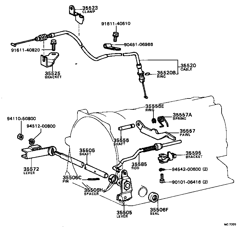 35501-40010 ROD, PARKING LOCK product image