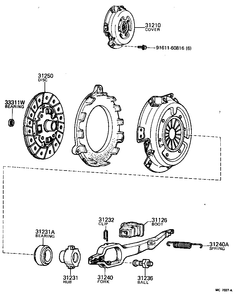 Toyota 31231-12033 HUB, CLUTCH RELEASE BEARING