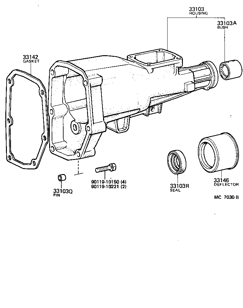 Toyota 33103-10042 HOUSING SUB-ASSY, EXTENSION(MTM)