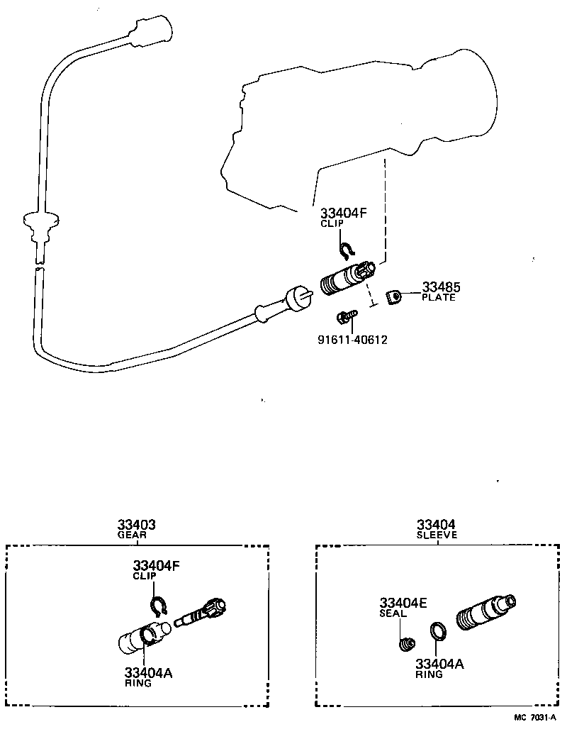 Toyota 33485-14010 PLATE, SPEEDOMETER SLEEVE LOCK (MTM)