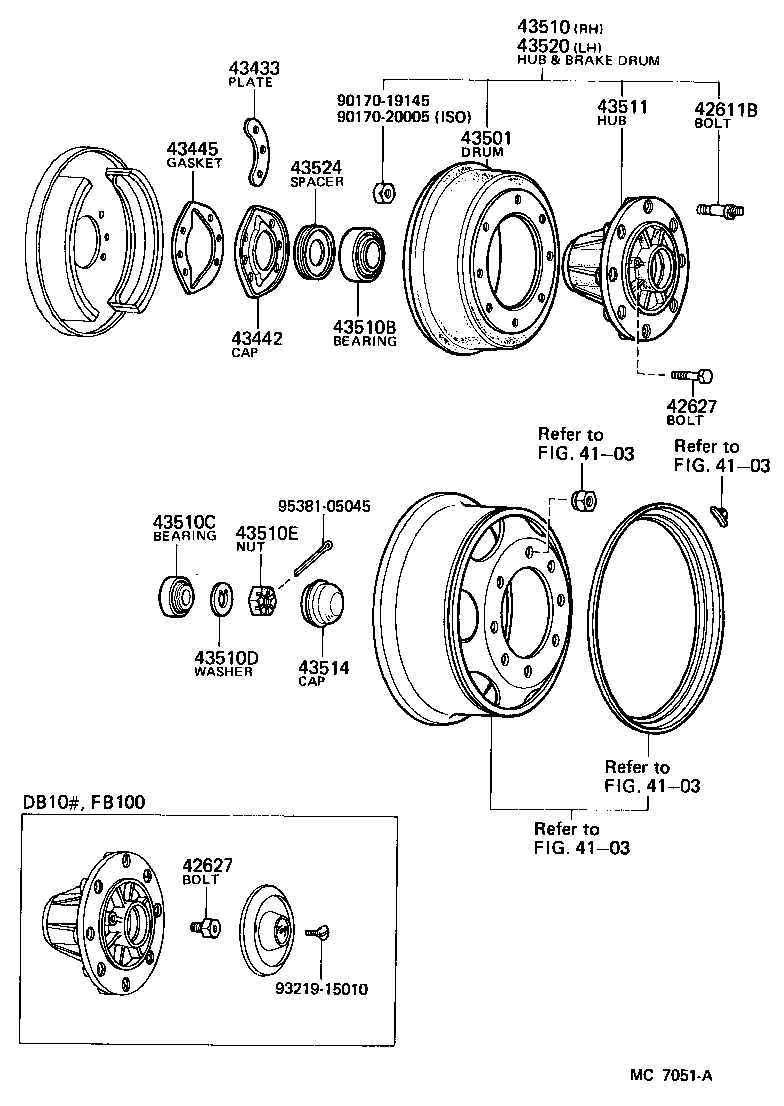 43511-55040 HUB, FRONT AXLE product image