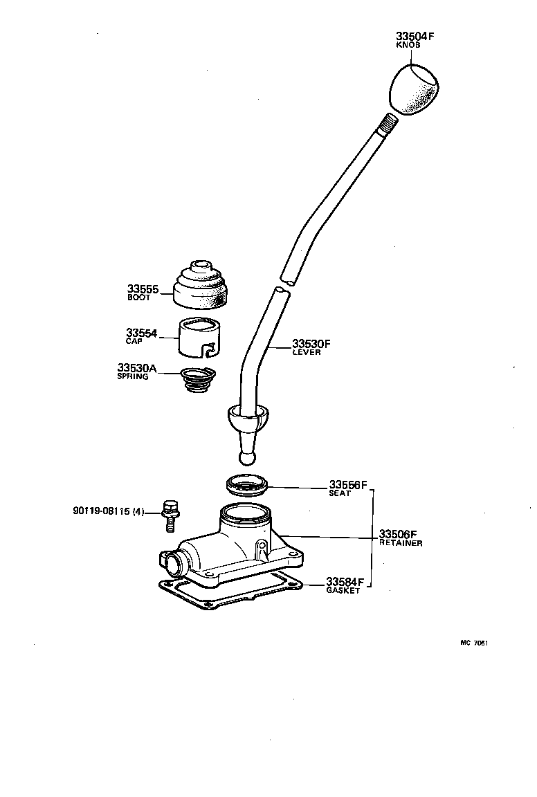 33541-35063 LEVER ASSY, SHIFT (FOR FLOOR SHIFT) product image