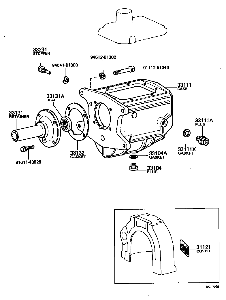 33131-60040 RETAINER, BEARING, FRONT(MTM) product image