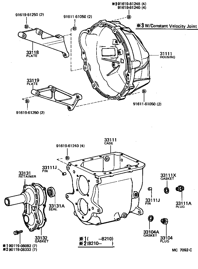 33131-60040 RETAINER, BEARING, FRONT(MTM) product image