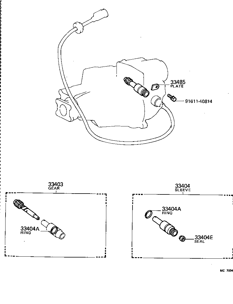 33403-69105 GEAR SUB-ASSY, SPEEDOMETER DRIVEN (MTM) product image