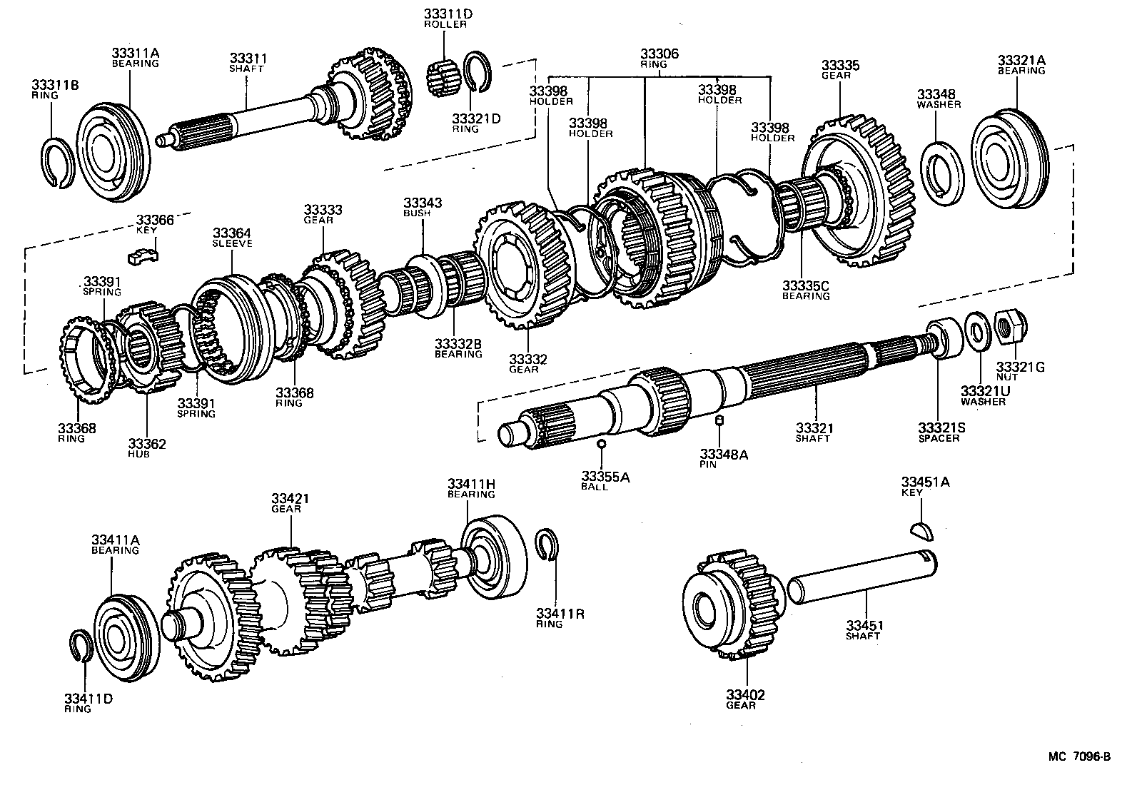 Toyota 90363-35017 BEARING (FOR OUTPUT SHAFT REAR)
