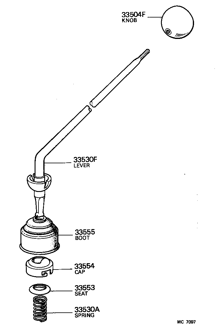 33541-60100 LEVER ASSY, SHIFT (FOR FLOOR SHIFT) product image