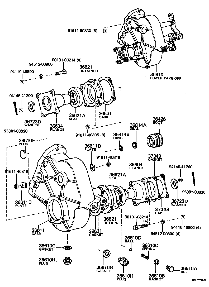 36602-60020 CASE SUB-ASSY, CENTER POWER TAKE-OFF product image