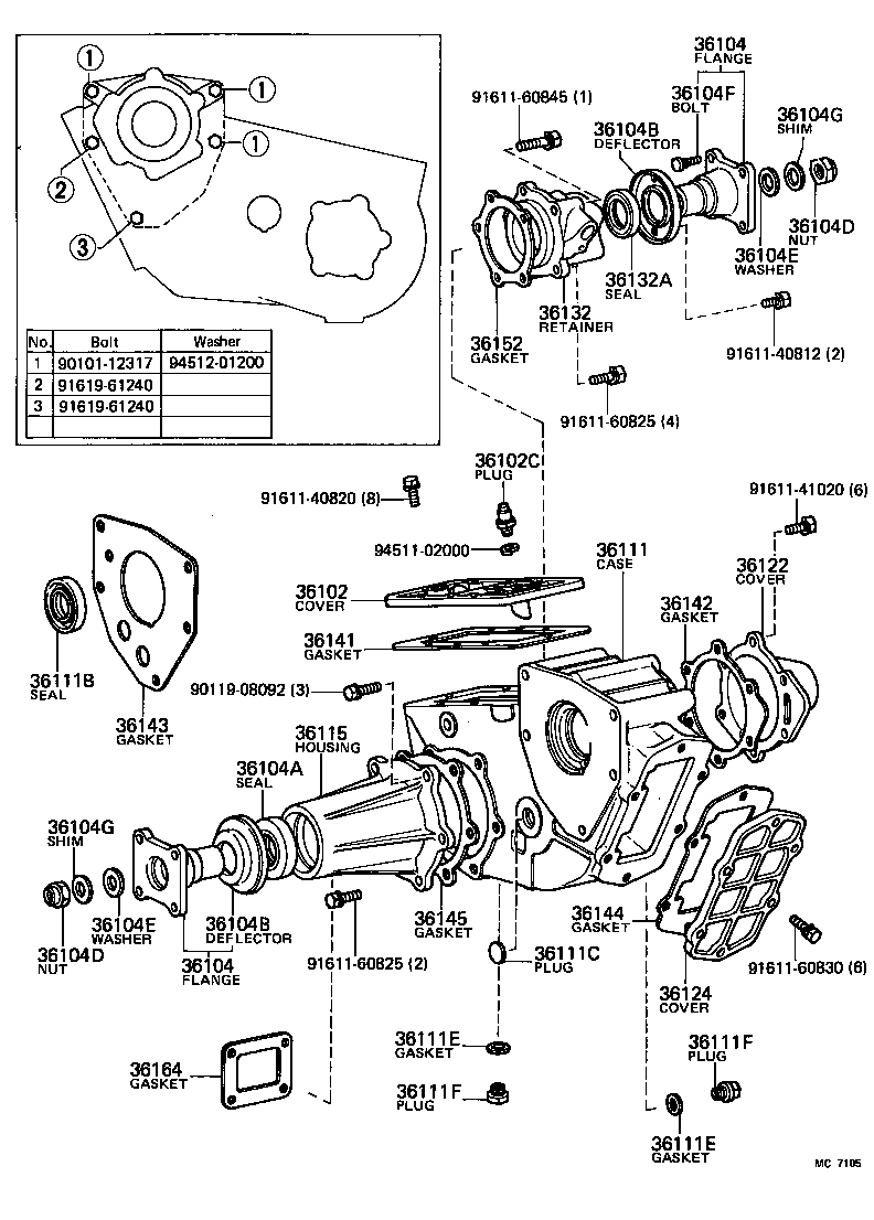 33142-60030 GASKET, TRANSFER CASE, FRONT product image