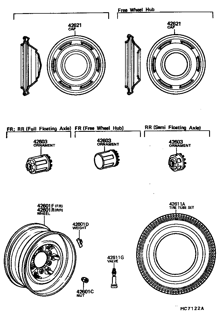 Toyota 90942-01047 NUT, HUB (FOR AXLE)