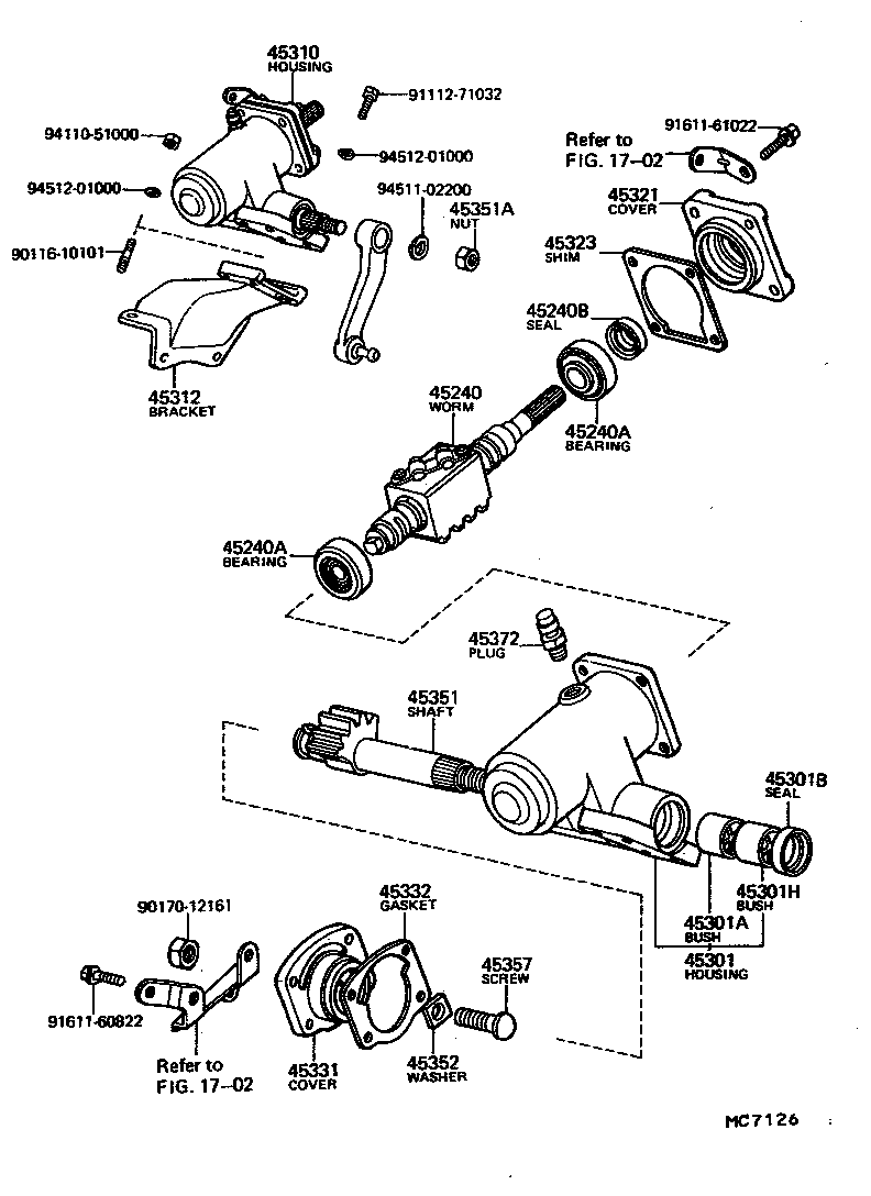 45310-60030 HOUSING ASSY, STEERING GEAR product image