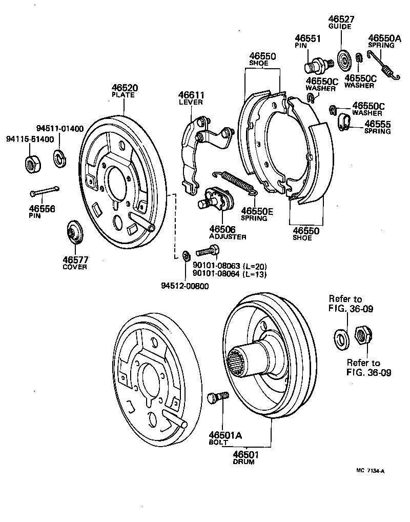 46210-60050 LEVER SUB-ASSY, PARKING BRAKE product image