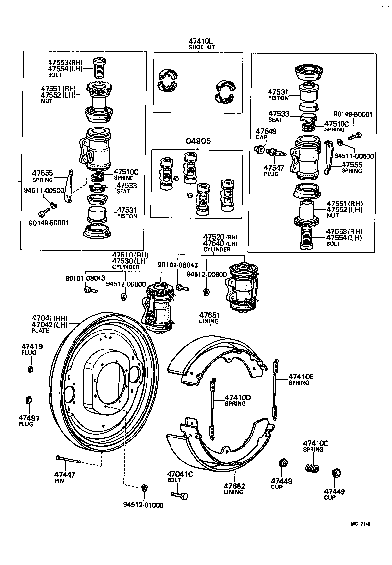 47041-60040 PLATE SUB-ASSY, BRAKE BACKING, FRONT RH product image