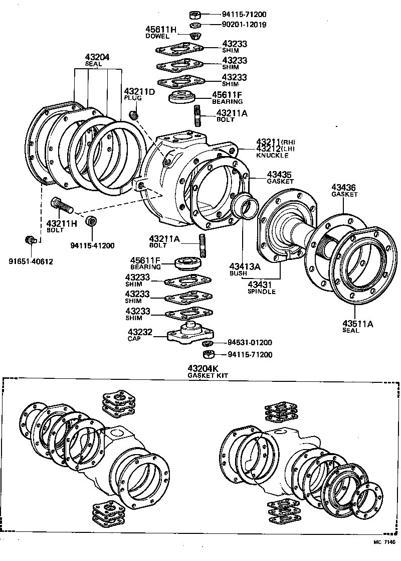 43237-60030 SHIM, STEERING KNUCKLE ADJUST, NO.1 product image