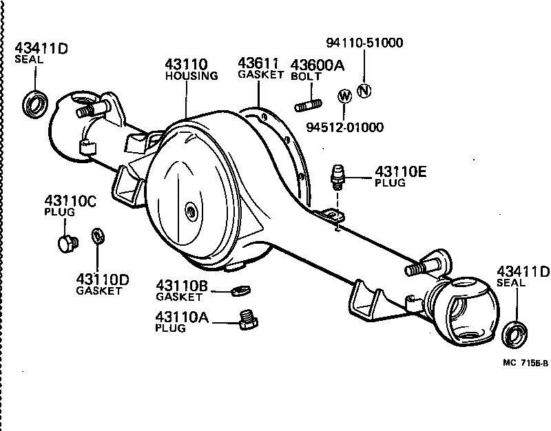 41201-69156 FINAL GEAR SET, FRONT AXLE DIFFERENTIAL product image