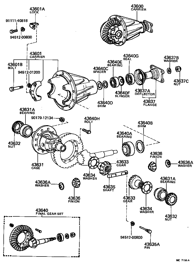 04412-60020 GASKET KIT, FRONT DIFFERENTIAL CARRIER product image