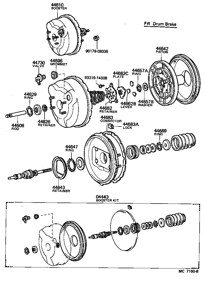 44610-60070 BOOSTER ASSY, BRAKE product image