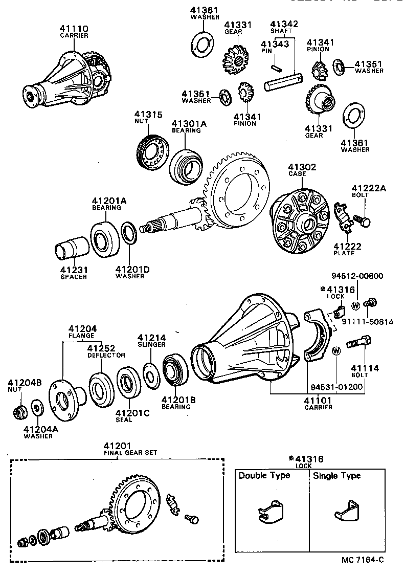 41201-29426 FINAL GEAR KIT, DIFFERENTIAL, REAR product image
