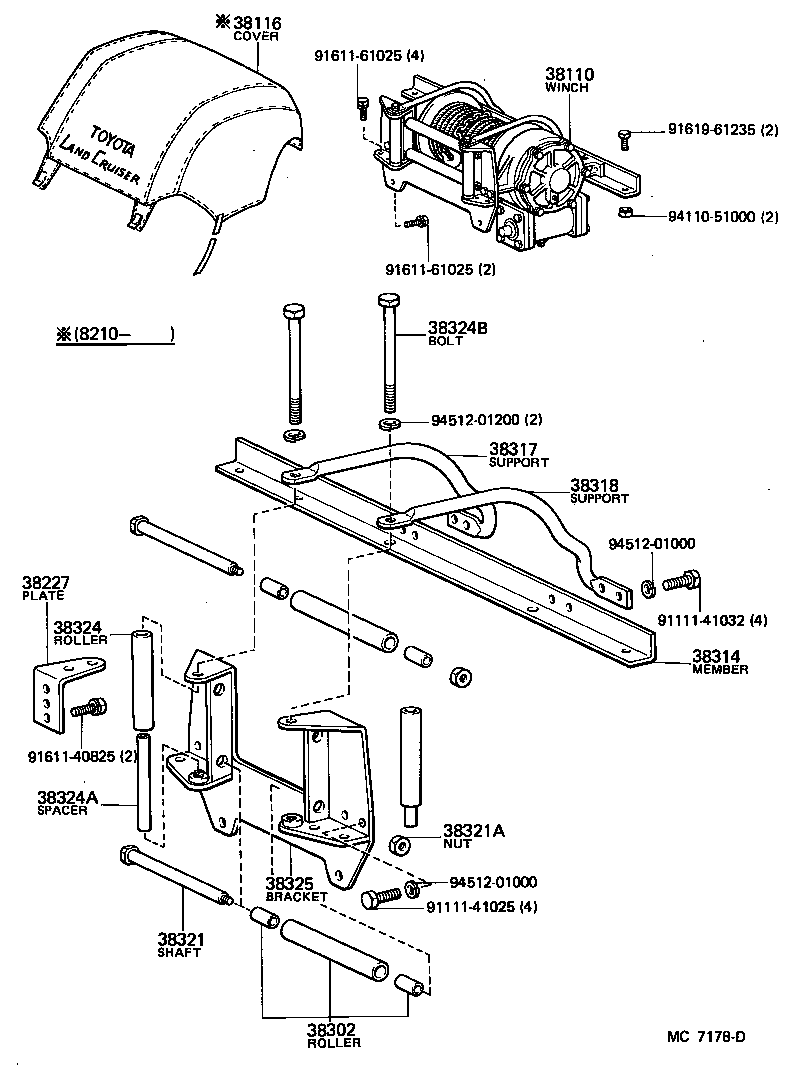 38110-60060 WINCH ASSY product image