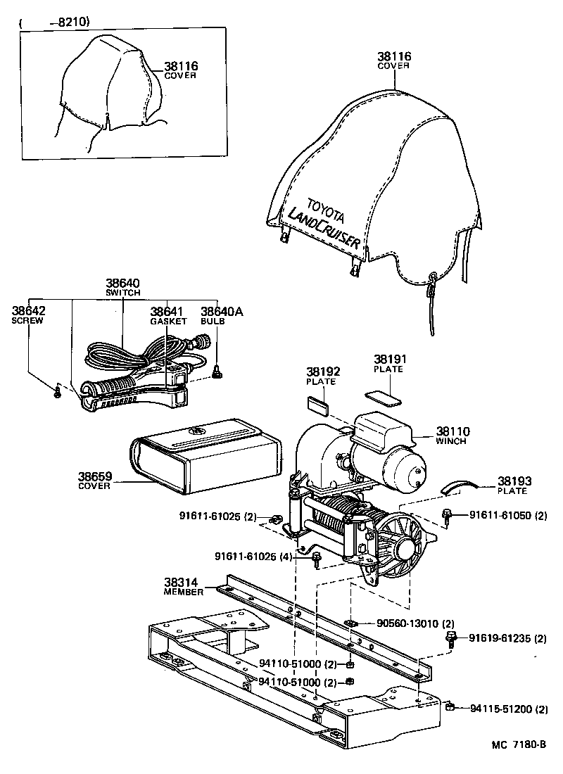 38110-60060 WINCH ASSY product image