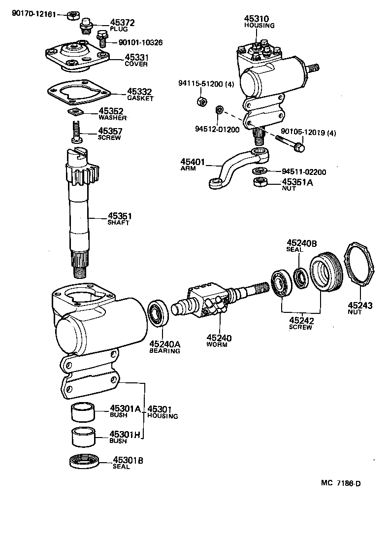 44107-60030 HOUSING SUB-ASSY, POWER STEERING GEAR product image
