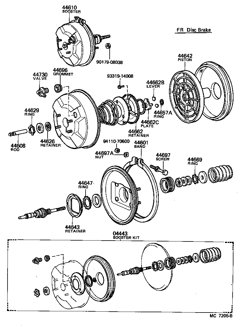 44610-60070 BOOSTER ASSY, BRAKE product image