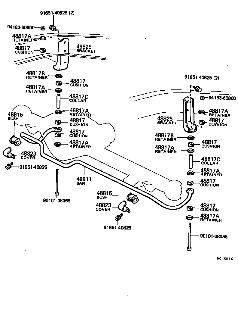 Toyota 48141-35021 CLIP, FRONT SPRING, NO.1