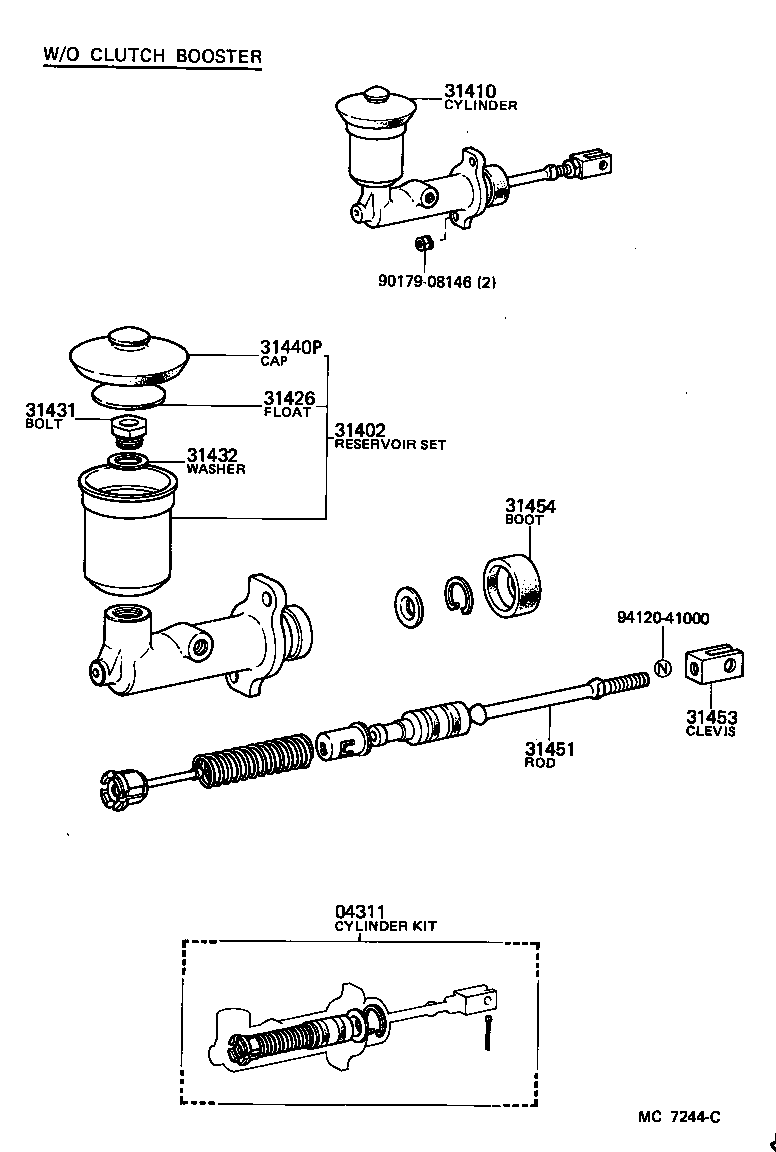 90116-08022 BOLT(FOR CLUTCH MASTER CYLINDER SETTING) product image