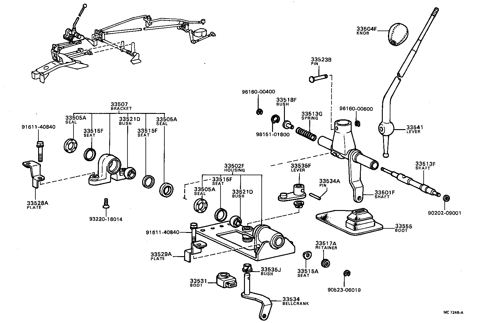 33078-36120 SHAFT SUB-ASSY, CROSS, NO.2(FOR FLOOR SHIFT) product image