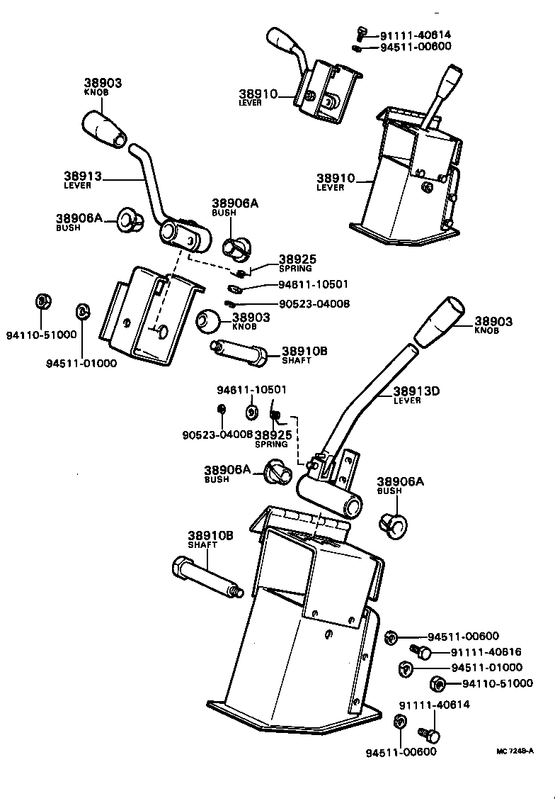 38901-93103 CABLE ASSY, PUSH PULL product image