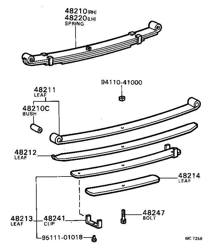 48542-36040 PIN, SHOCK ABSORBER UPPER PIVOT, REAR product image