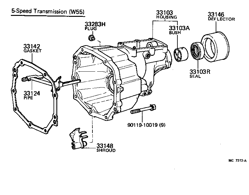 Toyota 90999-73062 BUSH(FOR MANUAL TRANSMISSION EXTENSION HOUSING)