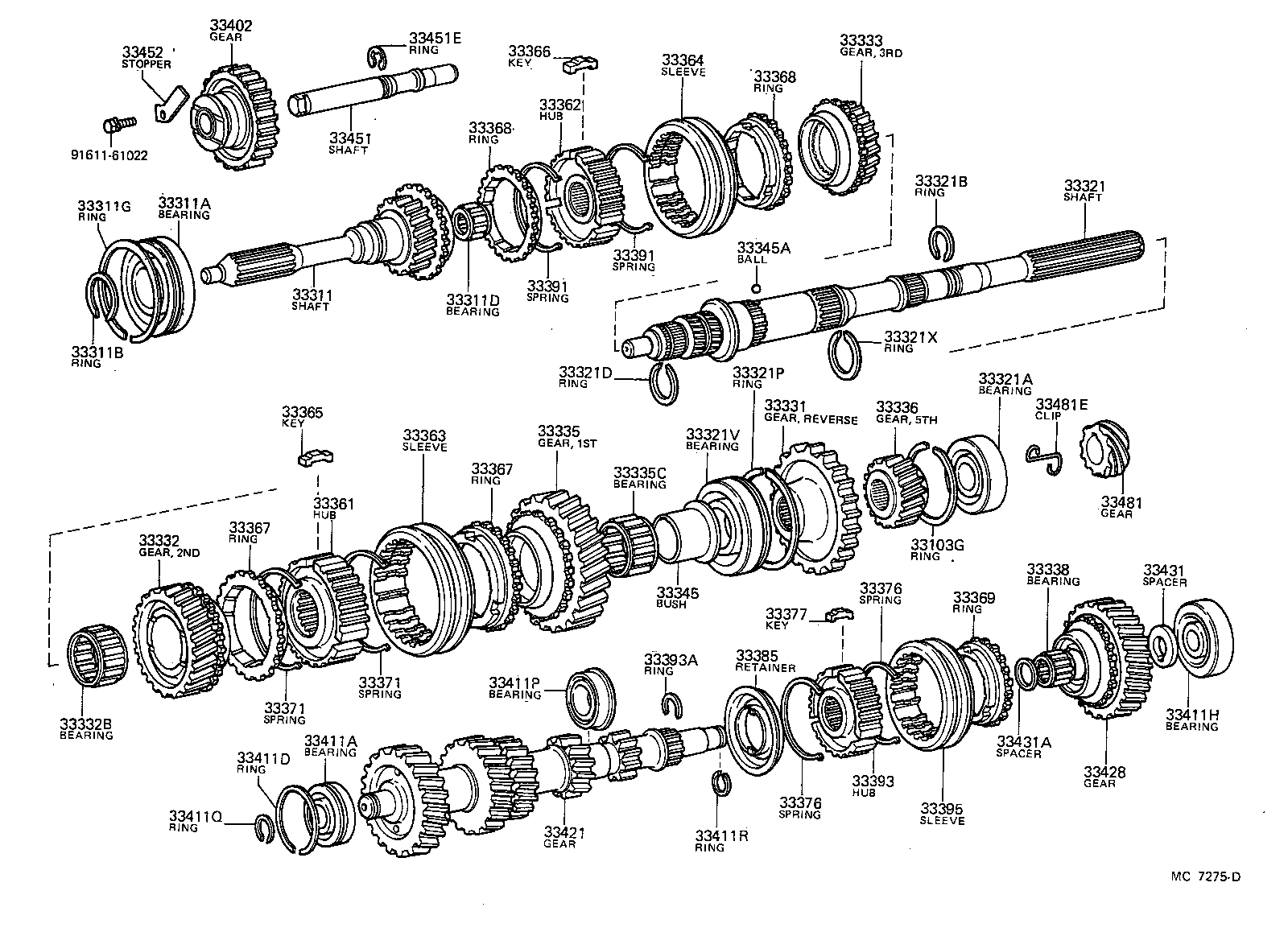 Toyota 33346-35010 WASHER, 5TH GEAR THRUST