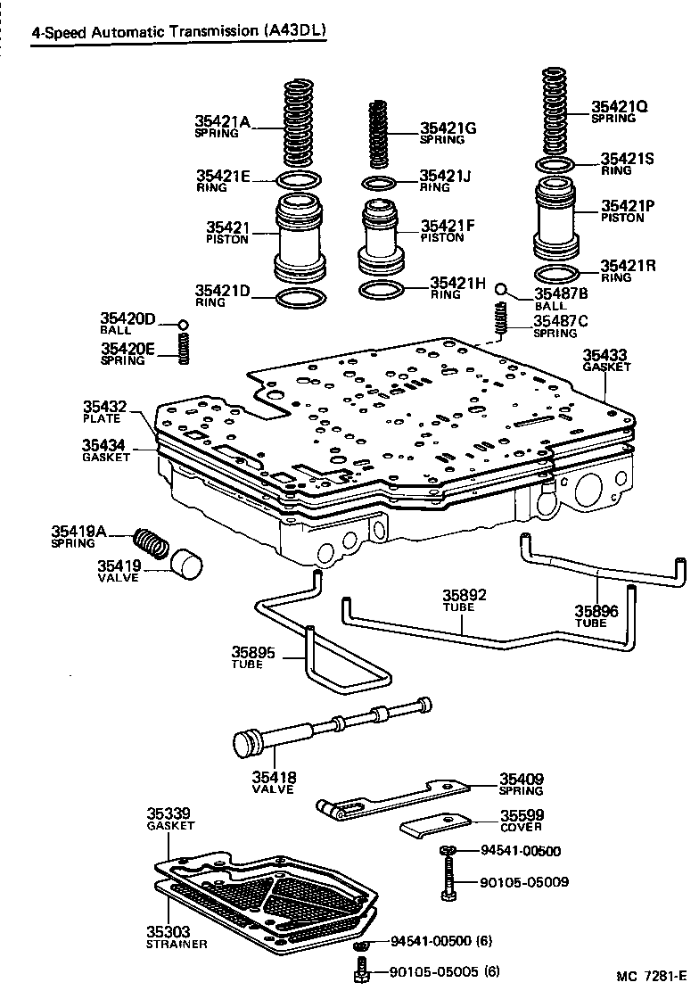 90501-32012 SPRING, COMPRESSION (FOR ACCUMULATOR PISTON NO.1) product image