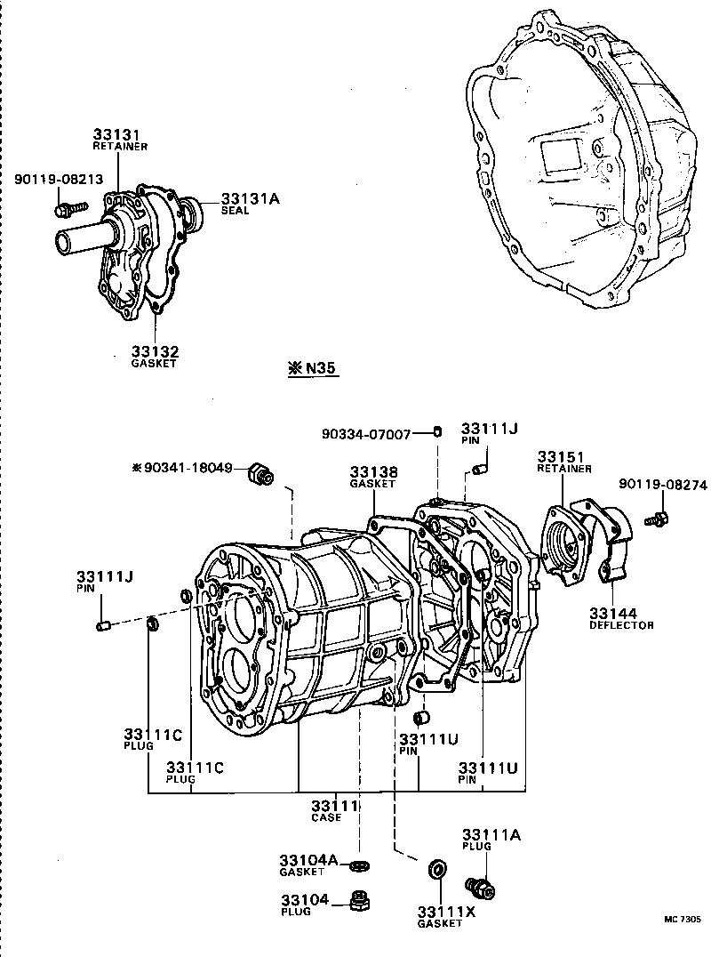 31111-20150 HOUSING, CLUTCH product image