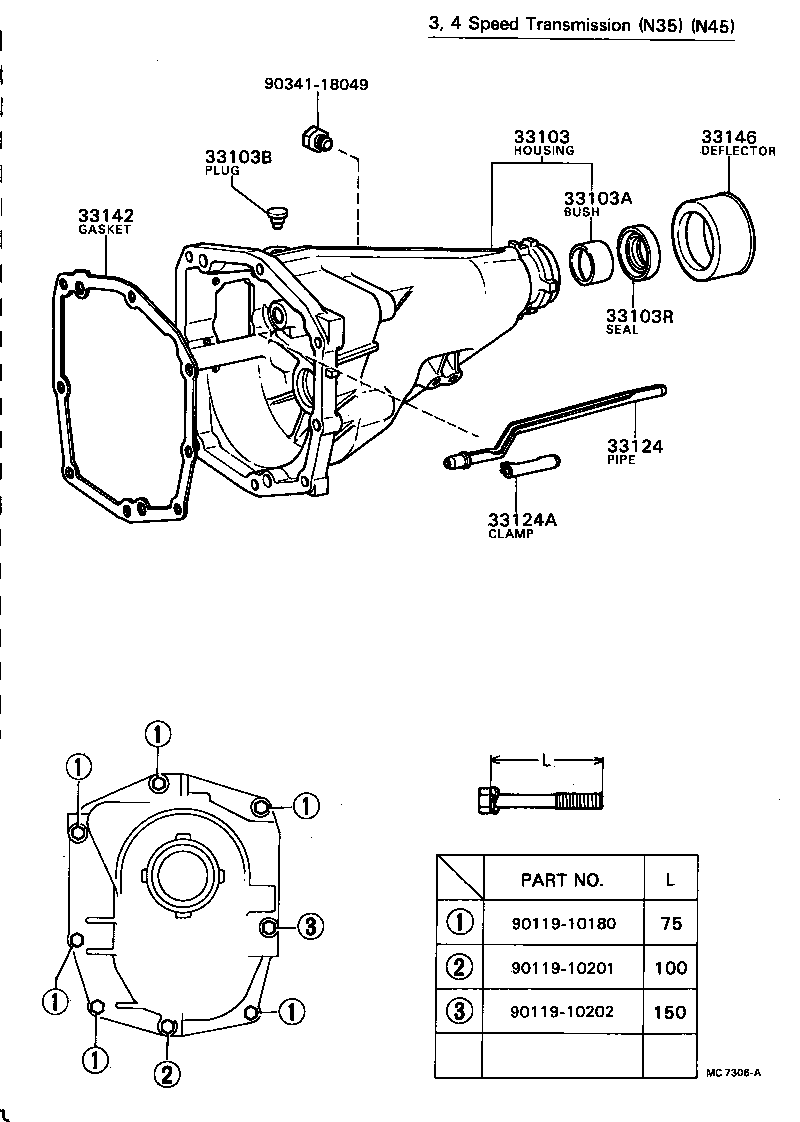 33103-22091 HOUSING SUB-ASSY, EXTENSION(MTM) product image