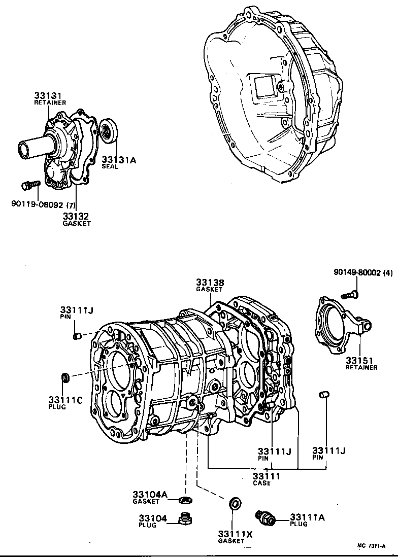31111-30151 HOUSING, CLUTCH product image