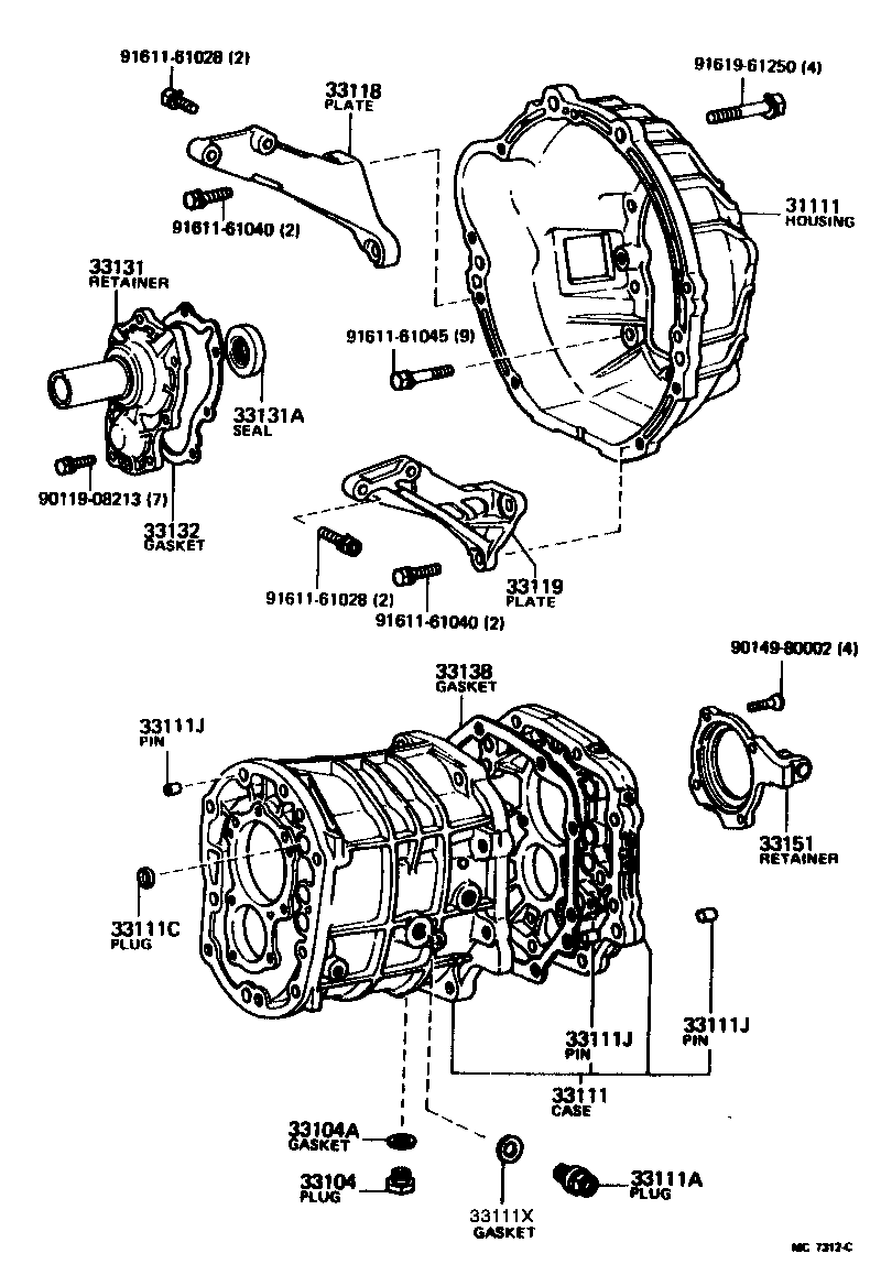 33101-22011 CASE, MANUAL TRANSMISSION product image