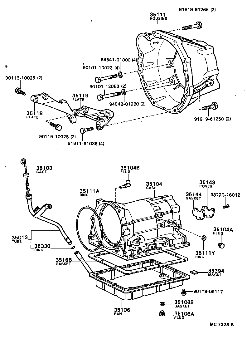 35013-22130 TUBE SUB-ASSY, TRANSMISSION OIL FILLER product image