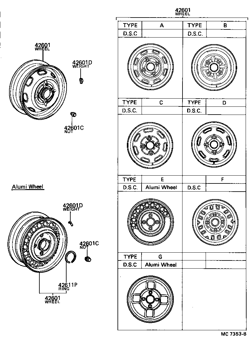 42601-22011 WHEEL, DISC product image